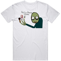 Salad Fingers Rusty Spoons Retro Graphic Unisex Cotton White Classic T Shirt