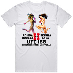 Ronda Rousey Vs Meisha Tate 2 Mma Sports Retro Graphic Unisex Cotton White Classic T Shirt