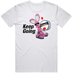 Energizer Bunny Keep Going Battery Retro Graphic Unisex Cotton White Classic T Shirt