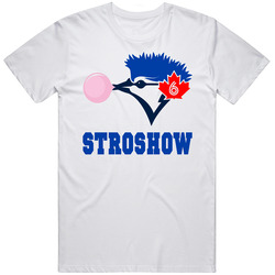 The Stroshow Blue Jays Marcus Stroman Pitcher Retro Graphic Unisex Cotton White Classic T Shirt