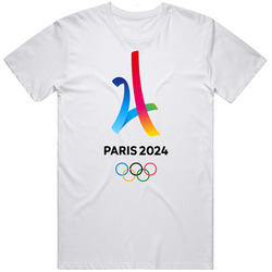 Paris 2024 Olympics Retro Graphic Unisex Cotton White Classic T Shirt