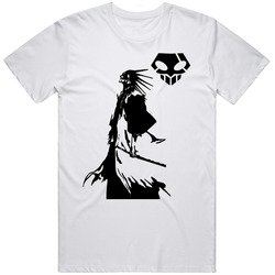 Kenpachi Anime Manga Bleach Shinigami Retro Graphic Unisex Cotton White Classic T Shirt