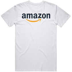 Amazon Online Marketplace Nasdaq Company Logo Employee Fan Retro Graphic Unisex Cotton White Classic T Shirt