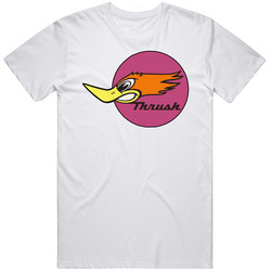 Thrush Mufflers T-Shirt retro racing NASCAR INDY F1 Retro Graphic Unisex Cotton White Classic T Shirt