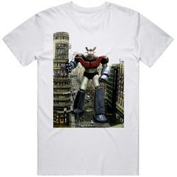 Mazinger Z Street Retro Graphic Unisex Cotton White Classic T Shirt