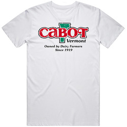 Cabot Vermont Logo Popular Cheese Brand Company Food Fan Gift Retro Graphic Unisex Cotton White Classic T Shirt