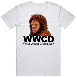 Land Of The Lost What Would Chaka Do Movie Retro Graphic Unisex Cotton White Classic T Shirt