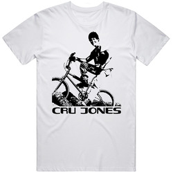 Cru Jones Rad Bike Retro Retro Graphic Unisex Cotton White Classic T Shirt