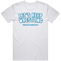 Let's Keep Wrestling - White Retro Graphic Unisex Cotton White Classic T Shirt
