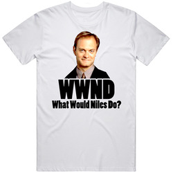 What Would Niles Do Frasier Retro Graphic Unisex Cotton White Classic T Shirt
