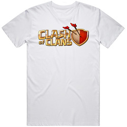 Clash Of Clans  New Retro Graphic Unisex Cotton White Classic T Shirt