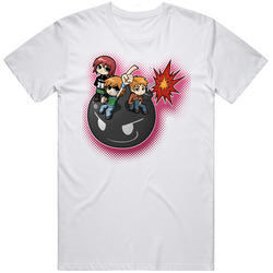 Scott Pilgrim Sex Bob Omb Band Retro Graphic Unisex Cotton White Classic T Shirt