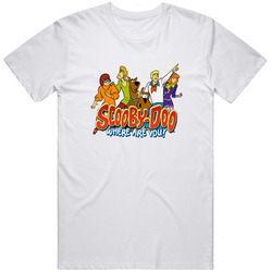 Men's Scooby Doo Vintage Classic Cartoon Retro Graphic Unisex Cotton White Classic T Shirt