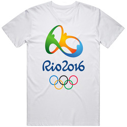 Rio De Janeiro 2016 Summer Olympics Cool Logo Retro Graphic Unisex Cotton White Classic T Shirt