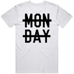 Monday Retro Graphic Unisex Cotton White Classic T Shirt