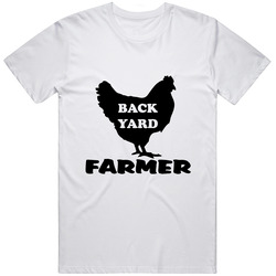 Backyard Chicken Farmer Retro Graphic Unisex Cotton White Classic T Shirt