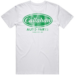 Callahan White Dist Retro Graphic Unisex Cotton White Classic T Shirt