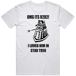 Star Wars Doctor Who Star Trek Dalek R2d2 Funny Retro Graphic Unisex Cotton White Classic T Shirt
