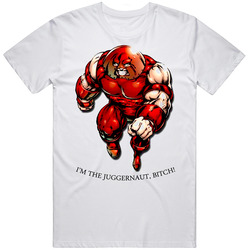 Juggernaut Parody Comics Retro Graphic Unisex Cotton White Classic T Shirt