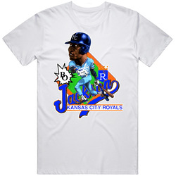 Bo Jackson Retro Baseball Caricature Retro Graphic Unisex Cotton White Classic T Shirt