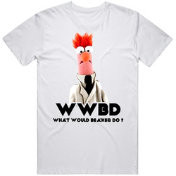 Beaker Muppets What Would Beaker Do Retro Graphic Unisex Cotton White Classic T Shirt