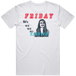 Rebecca Black Friday So Excited Retro Graphic Unisex Cotton White Classic T Shirt