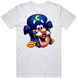 Captain Crunch Cereal Logo Retro Graphic Unisex Cotton White Classic T Shirt