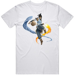 Legend Of Korra Cartoon Korra Retro Graphic Unisex Cotton White Classic T Shirt