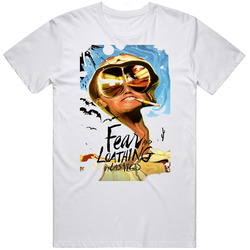 Fear And Loathing In Las Vegas Retro Graphic Unisex Cotton White Classic T Shirt