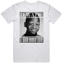 D Wade World Tour Dwyane Miami Basketball Player Fan Retro Graphic Unisex Cotton White Classic T Shirt