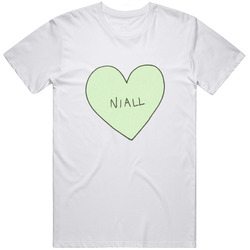 Niall Horan green heart Retro Graphic Unisex Cotton White Classic T Shirt