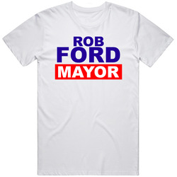 Rob Ford Mayor Toronto Retro Graphic Unisex Cotton White Classic T Shirt