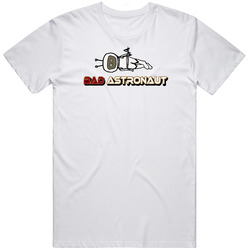 Bad Astronaut 2200x3000 Retro Graphic Unisex Cotton White Classic T Shirt