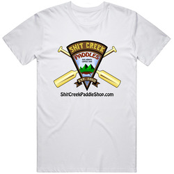 Full-color Shit Creek Paddles Retro Graphic Unisex Cotton White Classic T Shirt