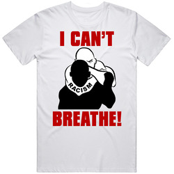 I Can't Breathe! Retro Graphic Unisex Cotton White Classic T Shirt