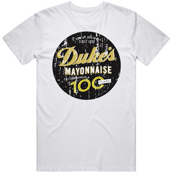 Duke's Mayonnaise Logo Cool Food Gift Distressed Retro Graphic Unisex Cotton White Classic T Shirt