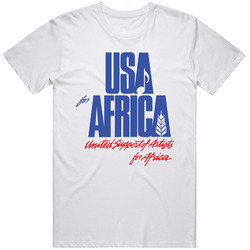 Usa Africa Retro Graphic Unisex Cotton White Classic T Shirt