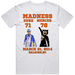 Mercer Bears Beats Duke Basketball T Shirt - Cinderella NCAA March Madness Retro Graphic Unisex Cotton White Classic T Shirt