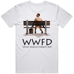 What Would Forrest Do Forrest Gump Retro Graphic Unisex Cotton White Classic T Shirt