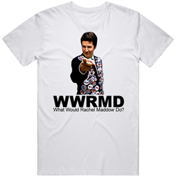 What Would Rachel Maddow Retro Graphic Unisex Cotton White Classic T Shirt