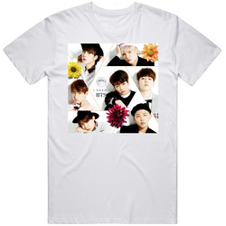 BTS Bangtan Boys I Need You Kpop T-Shirt Tee T Shirts Fire Retro Graphic Unisex Cotton White Classic T Shirt