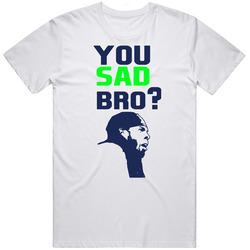 You Sad Bro Richard Sherman Super Bowl Loses Retro Graphic Unisex Cotton White Classic T Shirt
