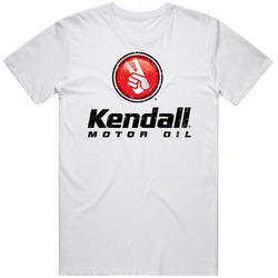 Kendall Motor Oil Automobile Car Truck Motorcycle Auto Parts Cool Distressed Style Brand Logo Emblem Retro Graphic Unisex Cotton White Classic T Shirt