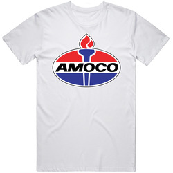 Amoco Standard Oil Company Logo Retro Graphic Unisex Cotton White Classic T Shirt