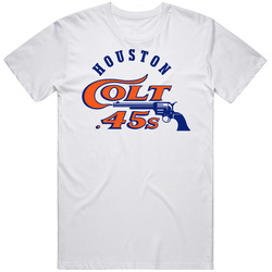 Houston Colt .45s Old Mlb Logo Retro Graphic Unisex Cotton White Classic T Shirt
