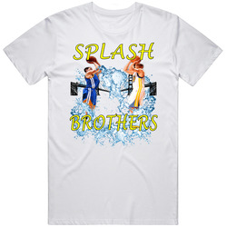 Splash Brothers White Retro Graphic Unisex Cotton White Classic T Shirt