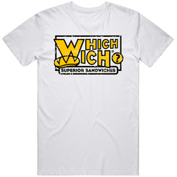 Which Wich Fast Food Restaurant Distressed Look Retro Graphic Unisex Cotton White Classic T Shirt