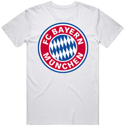 Fc Bayern Munich Munchen Germany Soccer Logo Retro Graphic Unisex Cotton White Classic T Shirt