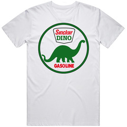 Dino Sinclair Dinosaur Oil Gasoline Retro Graphic Unisex Cotton White Classic T Shirt
