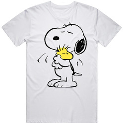 Snoopy Retro Graphic Unisex Cotton White Classic T Shirt